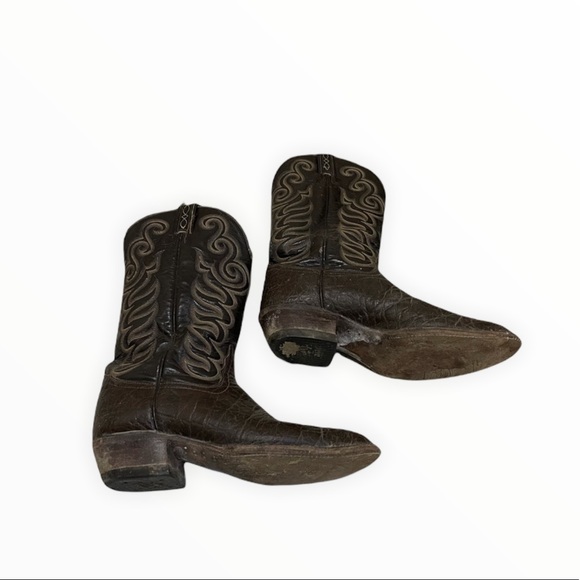 Tony Lama Other - Tony Lama 8 cowboy boots western brown leather pointed toe men’s slip on outdoor
